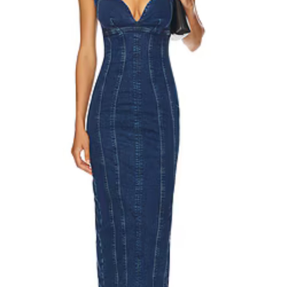 Good American Dark Blue Maxi Dress
